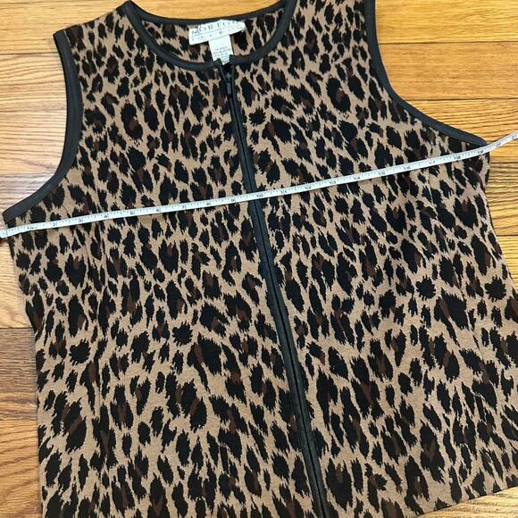 Leopard print zip up vest - Picture 5 of 6
